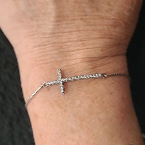 Sterling silver and crystal bracelet